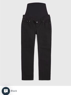 Abercrombie Maternity Ankle Straight-Leg Jeans with Panel